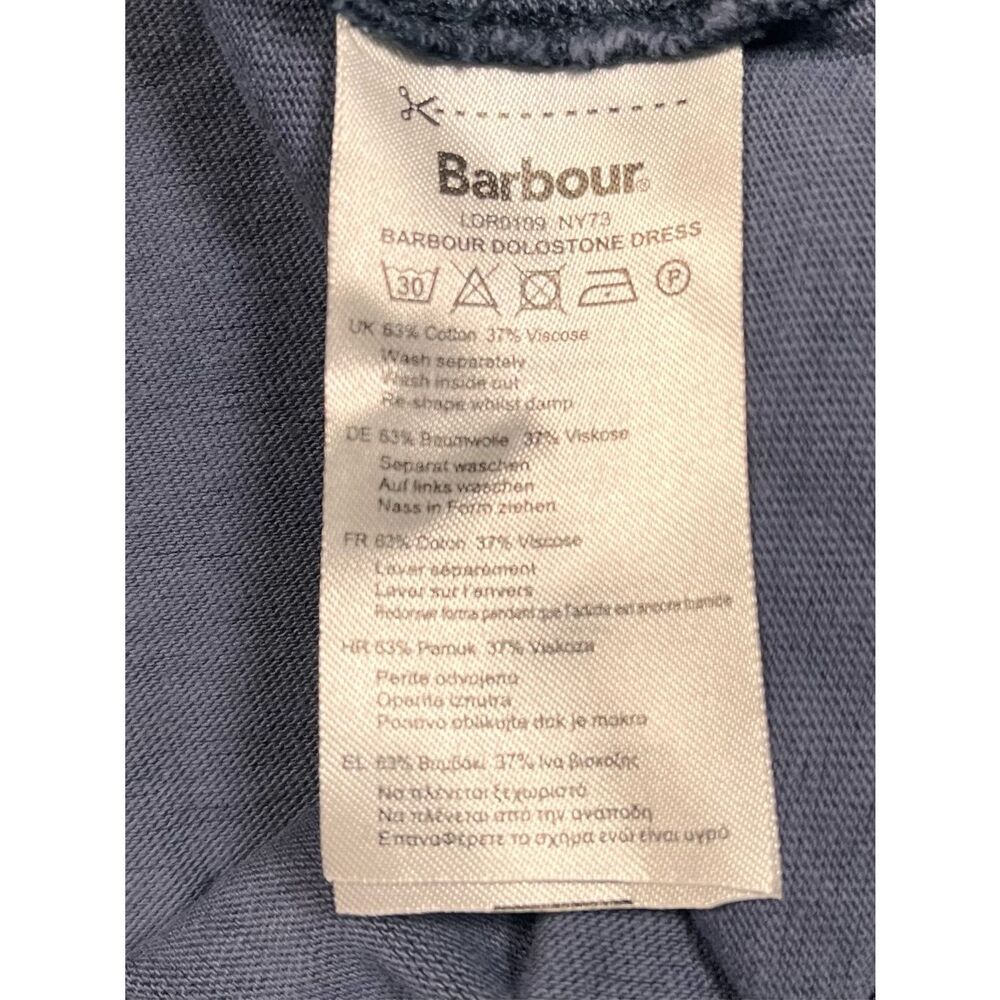 Barbour Dolostone Dress Navy Blue Sleeveless Pocket Dress Women US 14 UK 18 EUC - Picture 9 of 15